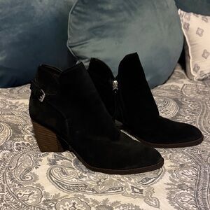Sam Edelman Black Suede Ankle Boots